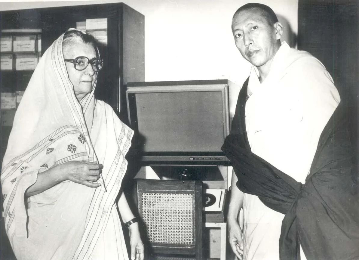 With Indira Gandhi