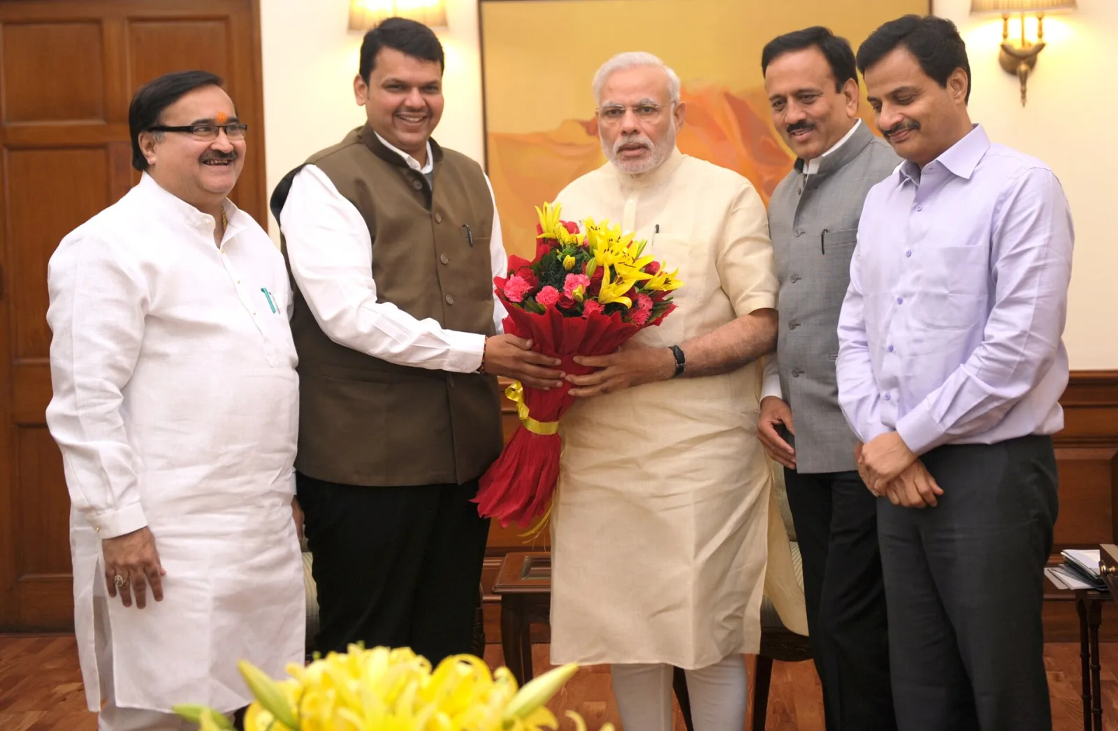 The Chief Minister of Maharashtra, Shri Devendra Fadnavis calling on the Prime Minister, Shri Narendra Modi, in New Delhi on June 25, 2015.