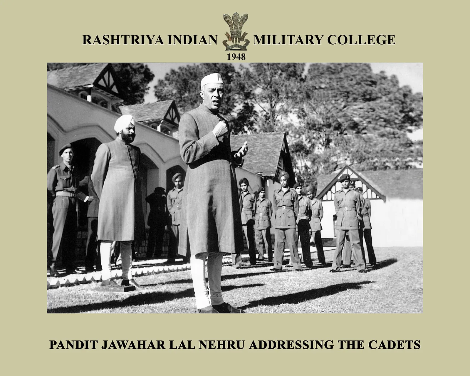 Nehru Addressing Cadets of RIMC